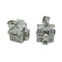 Pandantiv tip locket cufar, finisaj argintiu, 11X9 mm (cod 11-136)