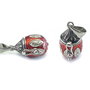 Pandantiv tip locket, finisaj argintiu, emailat, 19X12 mm (cod 11-138)