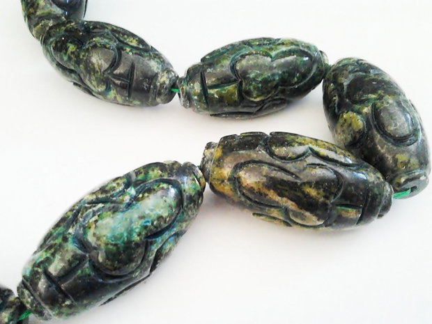 Chrysocolla ovala gravata 20 x 40mm