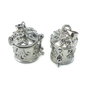 Pandantiv tip locket cutiuta, finisaj argintiu, 15X14 mm (cod 11-141)