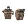Pandantiv tip locket cutiuta, finisaj cupru, 11x13 mm (cod 11-142)