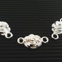 1b Link placat argint ''Floare 3D ''  19 x 9mm