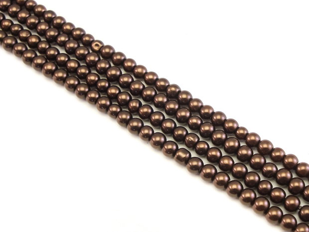 Perle de sticla, sfere 4 mm - 10 buc (cod 2-58)