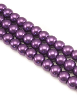 Perle de sticla, sfere 8 mm - 10 buc  (cod 2-89)