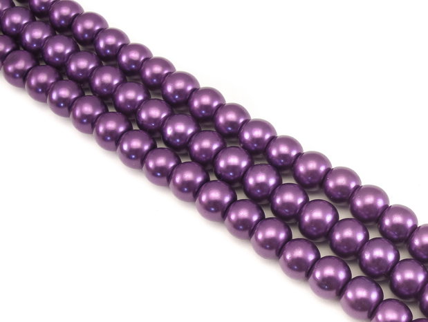 Perle de sticla, sfere 8 mm - 10 buc (cod 2-89)