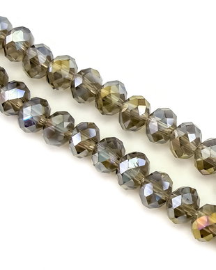 Cristale de sticla, rondele fatetate, 8x6 mm (cod 19-16)