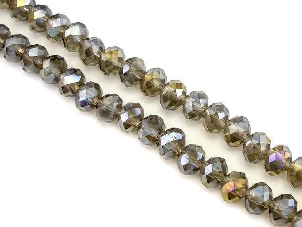 Cristale de sticla, rondele fatetate, 8x6 mm (cod 19-16)