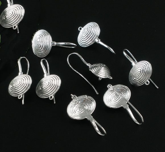 2b Tortite cercei placate argint 30 x 16mm