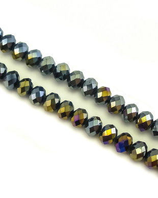 Cristale de sticla, rondele fatetate, 6x4 mm (cod 19-27)