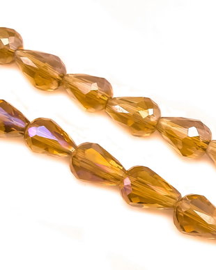 Cristale de sticla, lacrimi fatetate, 12x8 mm (cod 19-33)