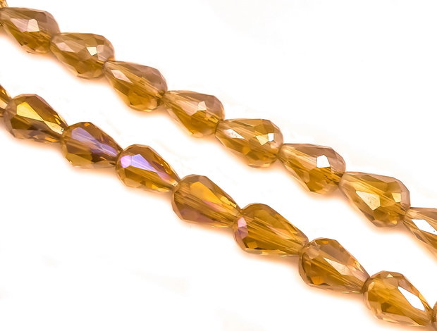 Cristale de sticla, lacrimi fatetate, 12x8 mm (cod 19-33)