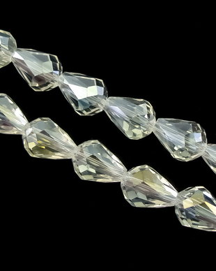 Cristale de sticla, lacrimi fatetate, 12x8 mm (cod 19-34)