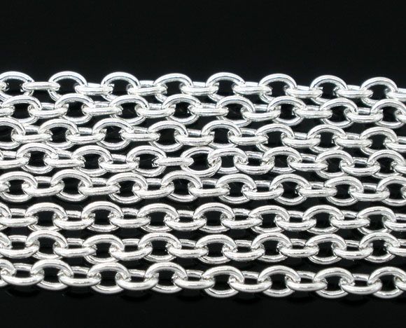 Lant placat argint 3,5 x 2,5mm (sp 33 )