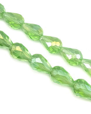 Cristale de sticla, lacrimi fatetate, 12x8 mm (cod 19-36)