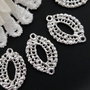 1b Link argintat dantelat 22 x 13mm