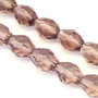 Margele de sticla, bob de orez fatetat, 13x10 mm (cod 19-70)