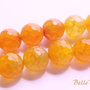 Agate crab fire portocalii fatetate aprox 10.5 mm