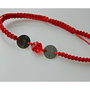 Bratara Shamballa cu Swarovski si banuti de argint.