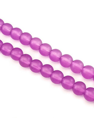 Margele de sticla frosted, sfere 8 mm – 10 buc (cod 19-92)