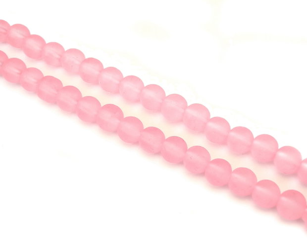 Margele de sticla frosted, sfere 8 mm – 10 buc (cod 19-93)