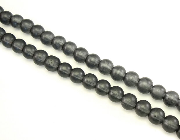Margele de sticla frosted, sfere 8 mm – 10 buc (cod 19-97)