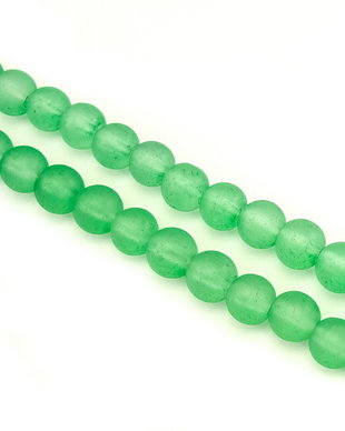 Margele de sticla frosted, sfere 8 mm – 10 buc (cod 19-98)