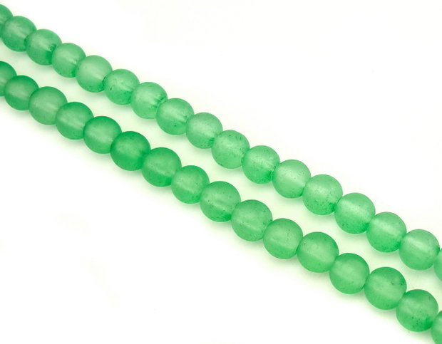 Margele de sticla frosted, sfere 8 mm – 10 buc (cod 19-98)