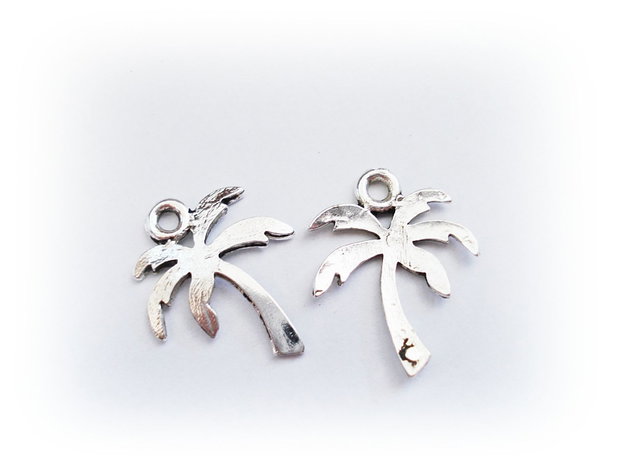 1b Charm placat argint Palmier 15 x 20mm