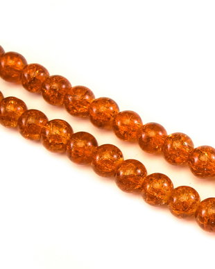 Margele de sticla crackle, sfere 8 mm – 10 buc (cod 19-105)