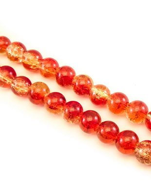 Margele de sticla crackle, sfere 8 mm – 10 buc (cod 19-106)