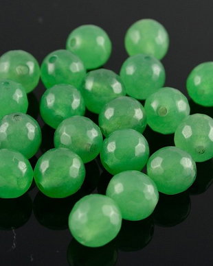 AG447 Agata verde sfere fatetate 8mm