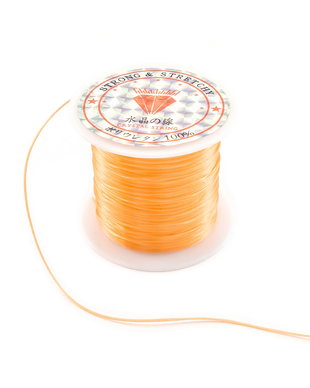 Fir elastic portocaliu deschis, 0,8 mm – 1 m (cod 17-49)