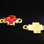 1b Link auriu '' Red cross '' 11 x 22mm