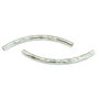 Distantier tubular, arcuit, finisaj argintiu, 45x3 mm (cod 7-102)