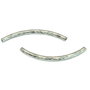 Distantier tubular, arcuit, finisaj argintiu antichizat, 45x3 mm (cod 7-103)
