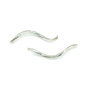 Distantier tubular, valurit, finisaj argintiu, 27x2 mm (cod 7-107)