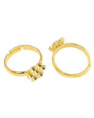 Baza inel reglabila, finisaj auriu, floare 10 mm (cod 3-45)