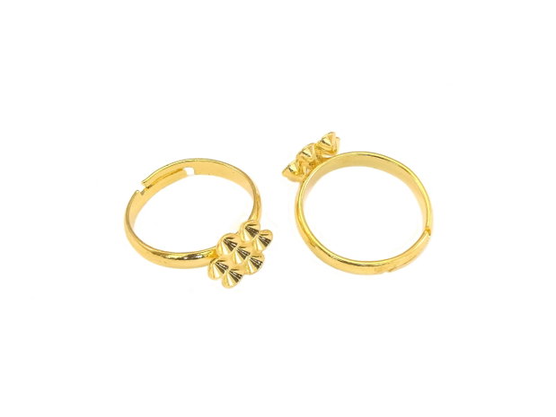 Baza inel reglabila, finisaj auriu, floare 10 mm (cod 3-45)