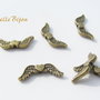 Inimioare cu aripi  finisaj bronz 3x7x20 mm