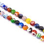 Margele de sticla millefiori, sfere 8 mm (cod 19-120)