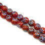 Margele de sticla millefiori, sfere 8 mm (cod 19-128)