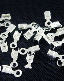 Capat de snur argintiu, 6.5x2mm