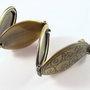 Pandantiv tip locket dublu, aspect bronz, 35x20 mm - 2375