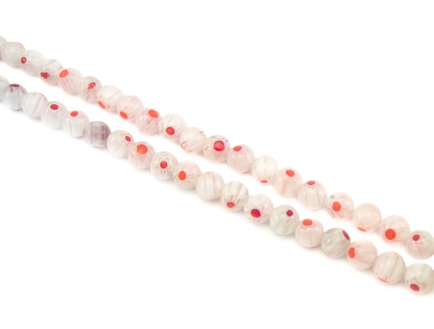 Margele de sticla millefiori, sfere 6 mm (cod 19-136)