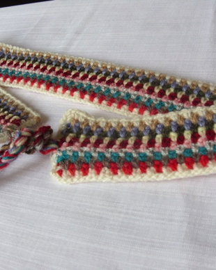 Brau /  centura /  curea multicolora crosetata