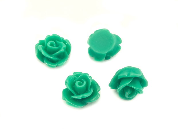 Cabochon rasina, trandafir, 10 mm (cod 21-9)