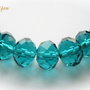 Cristale fatetate de sticla verde inchis 10x7 mm