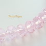 Cristale fatetate de sticla roz deschis 10x7 mm