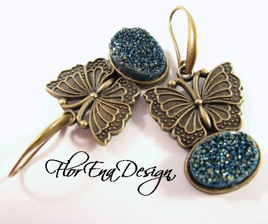 Druzy butterfly # F0828