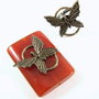 2416 - SET Carneol si fluture bronz